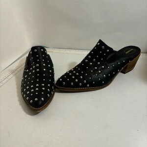 Arider‎ Girl women’s  black studded heeled mules in size 10